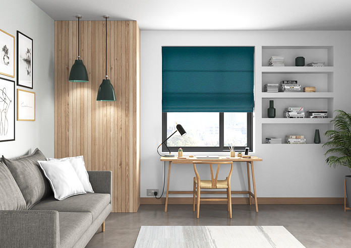 Maurice, Teal - Roman Blind - Image 5